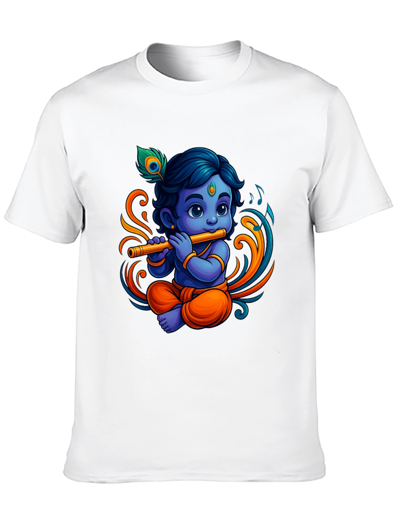Krishna Flute Black Graphic Tee