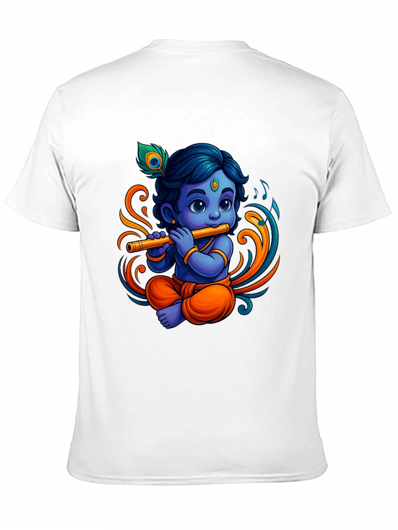 Krishna Flute Black Graphic Tee