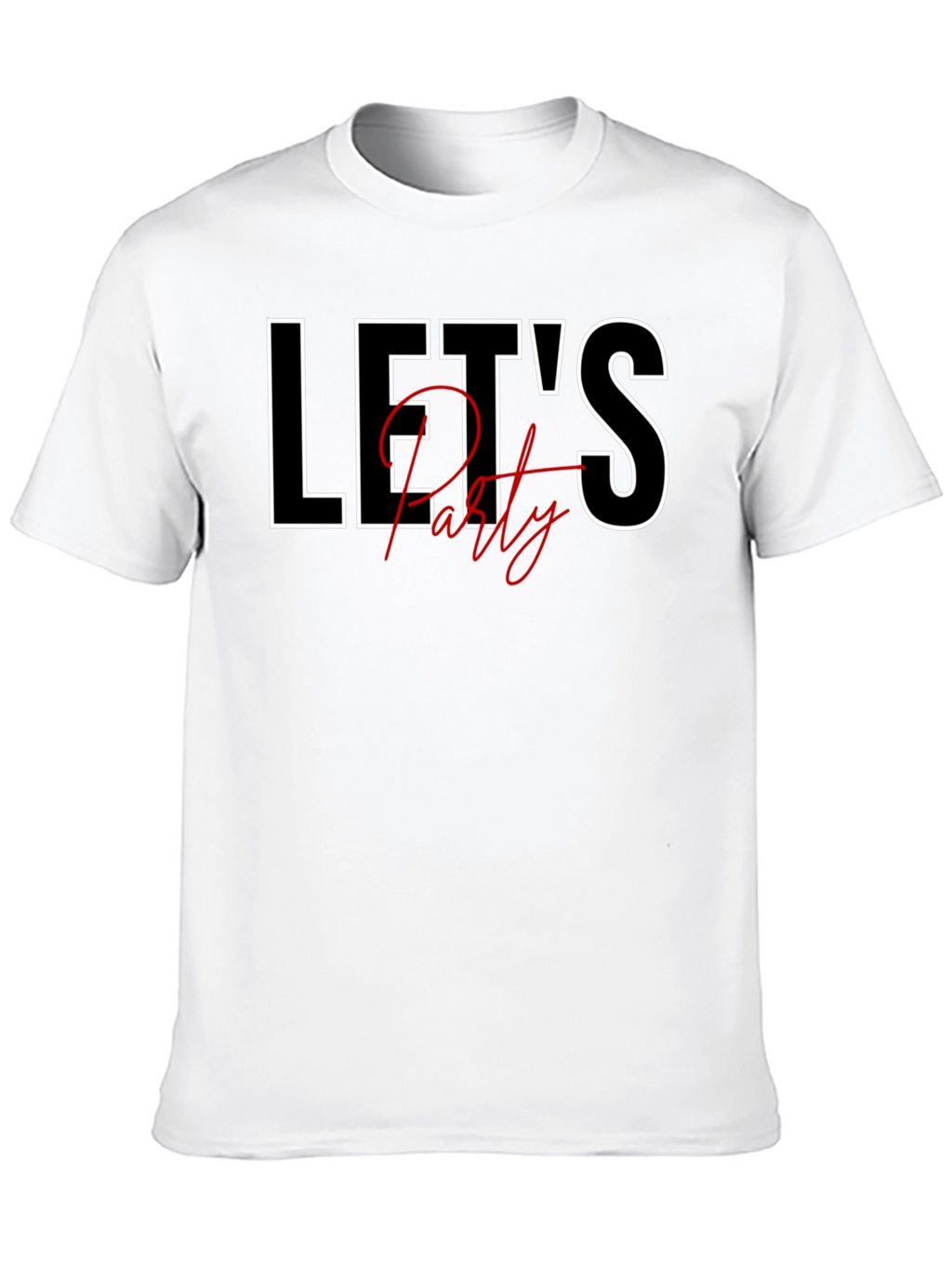 Lets Party Black Graphic Tee