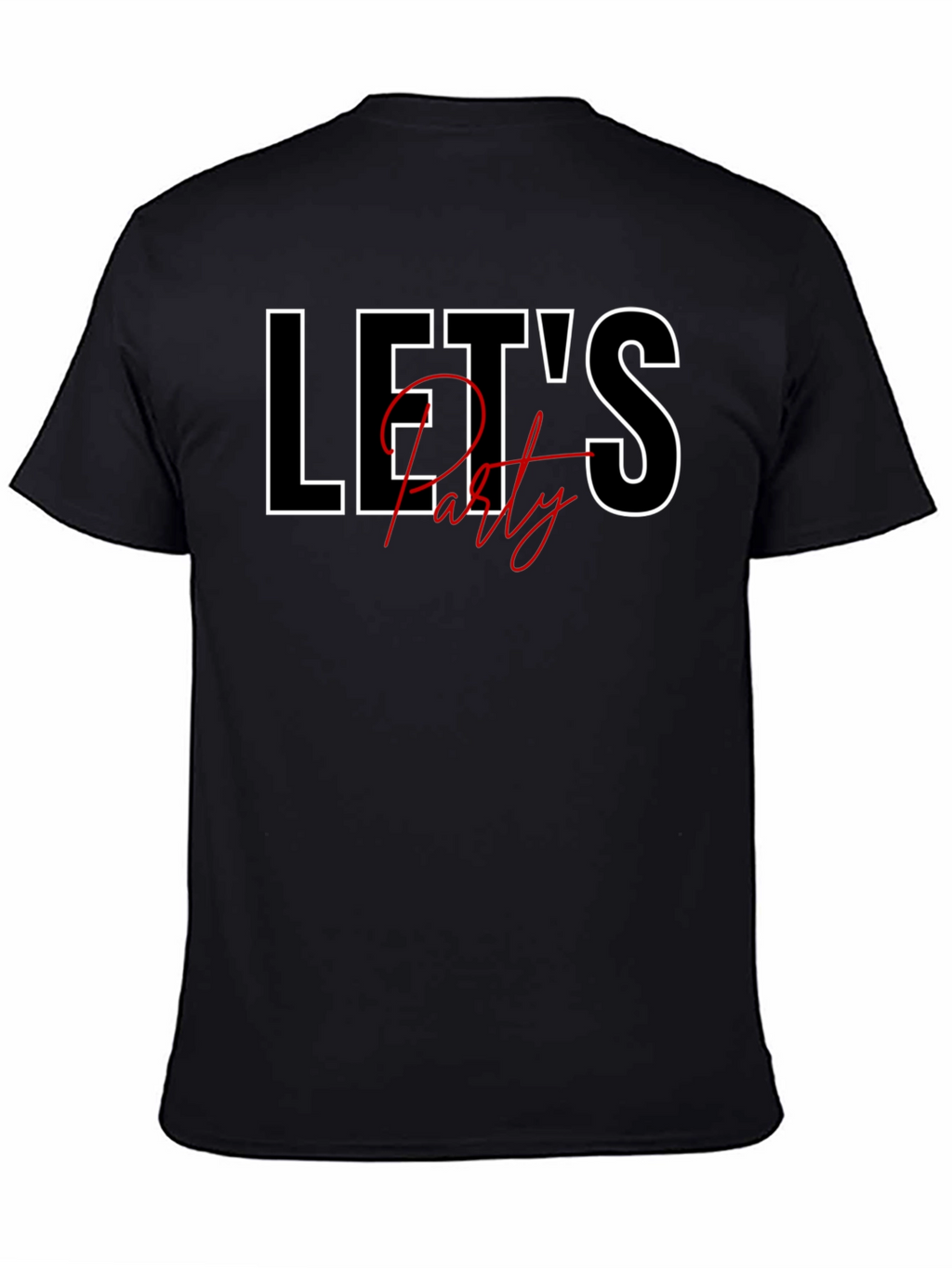 Lets Party Black Graphic Tee