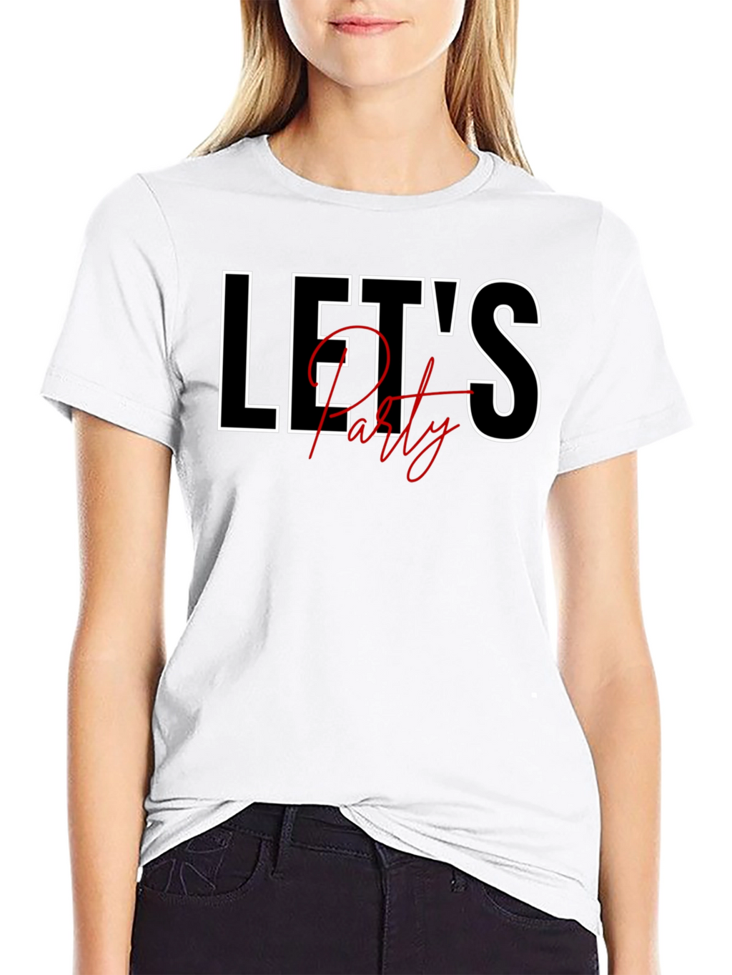 Lets Party Black Graphic Tee