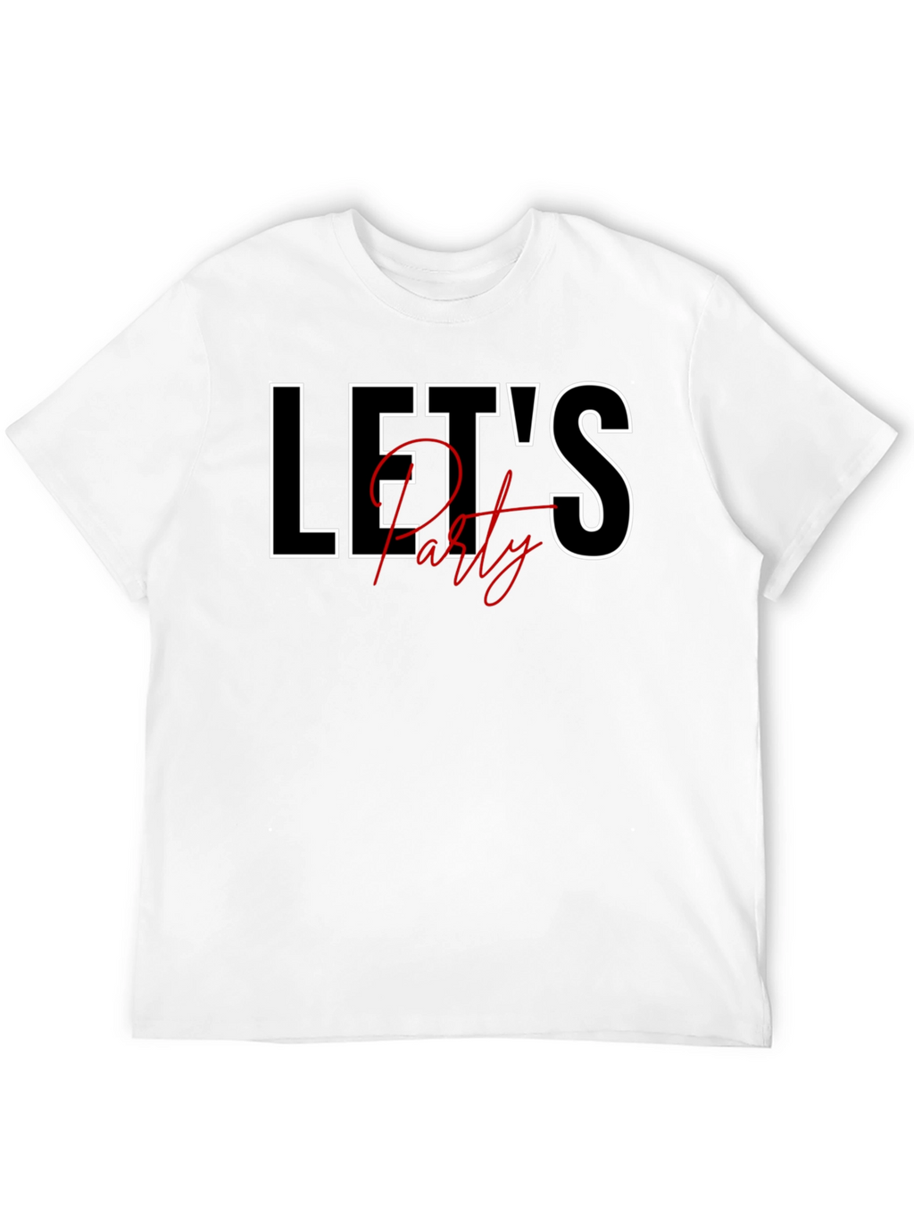 Lets Party Black Graphic Tee