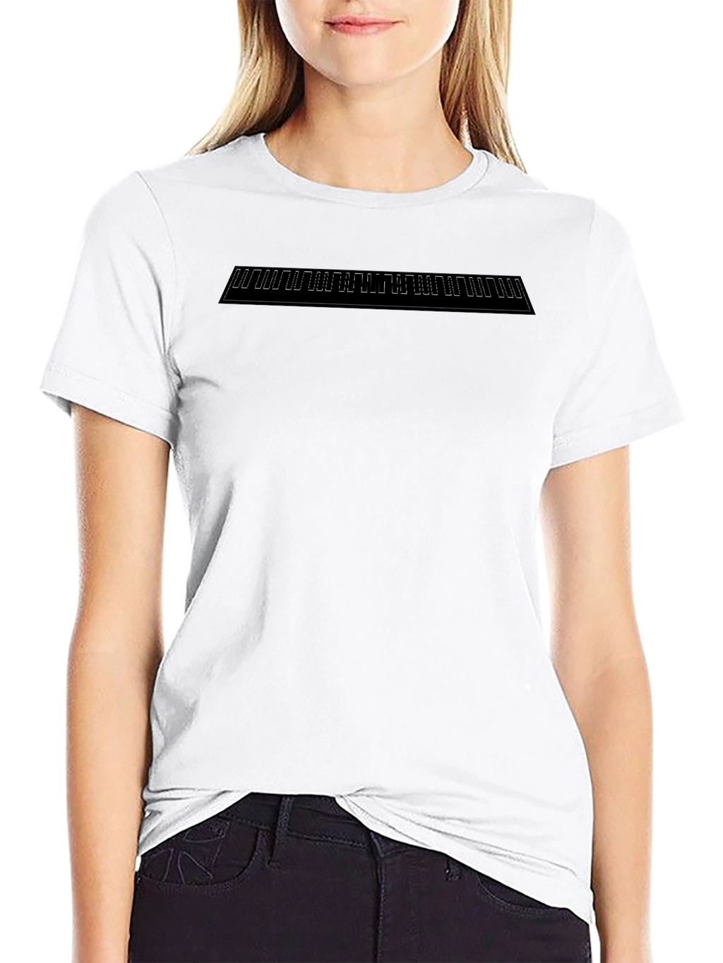 Minimalist Geometric Graphic Black T-Shirt