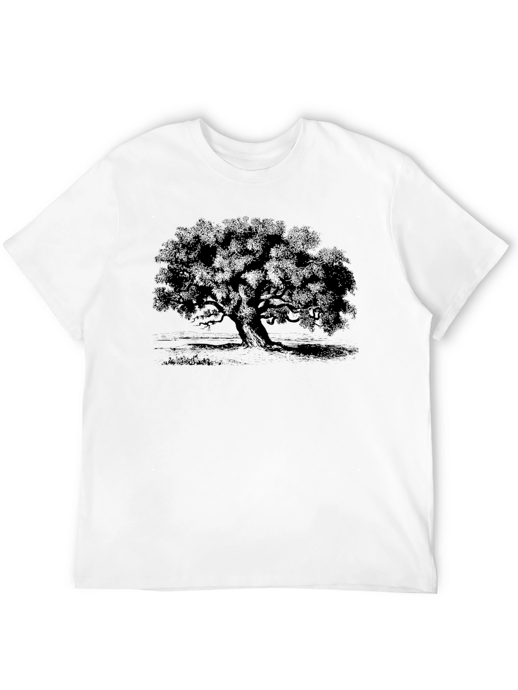 Classic Tree Graphic Tee - Black Cotton Comfort