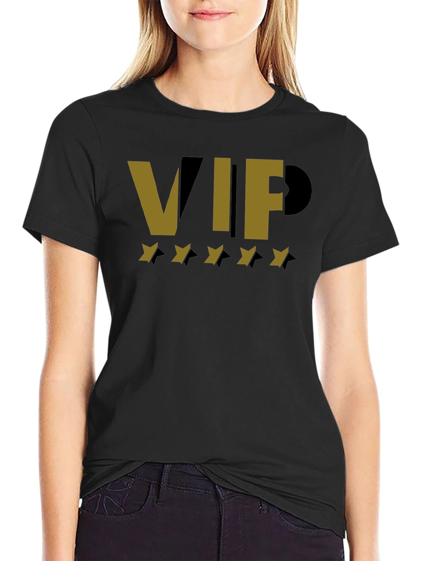 VIP Star Graphic Black T-Shirt