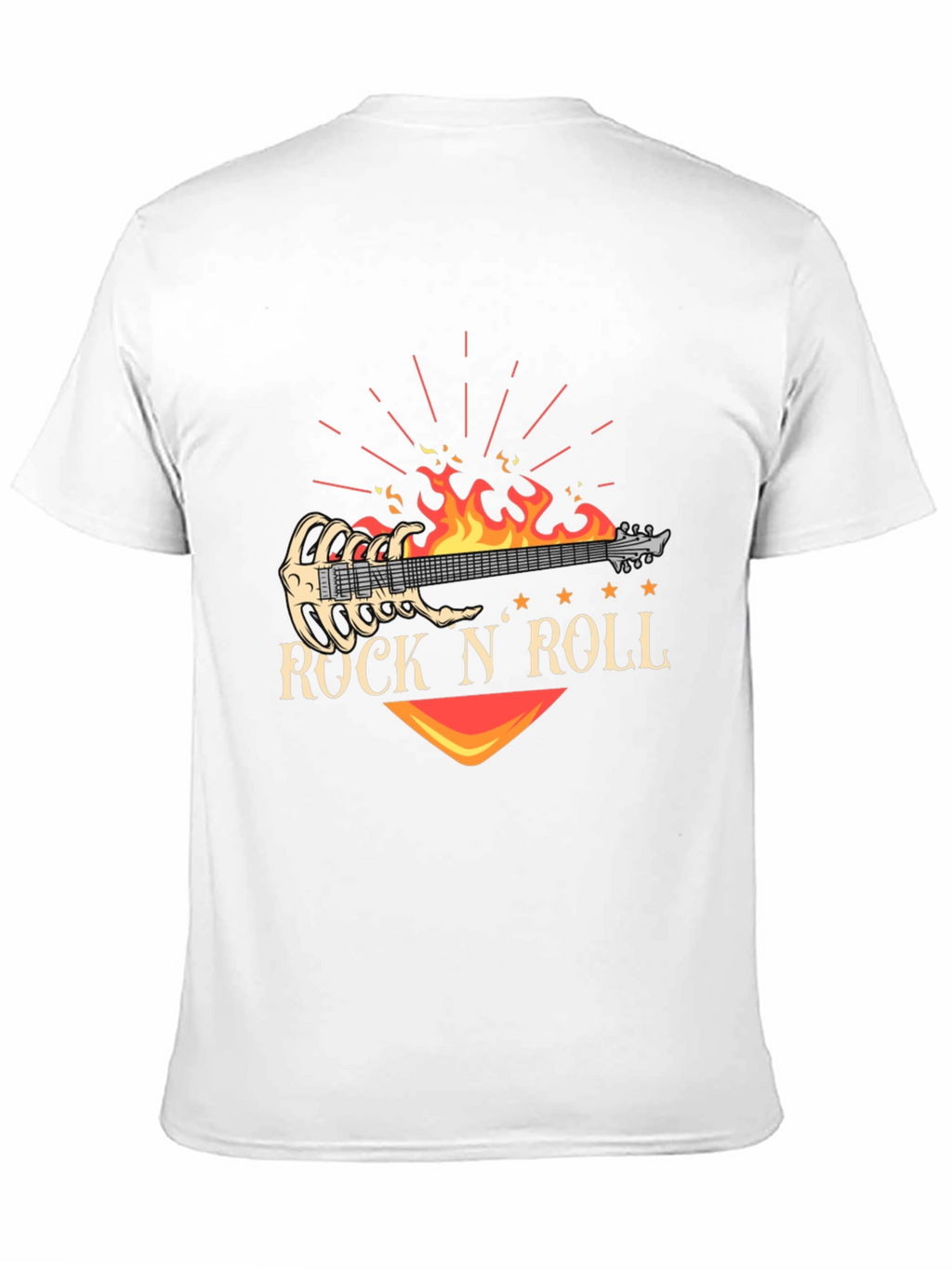 Rock N Roll Guitar Graphic T-Shirt - Black