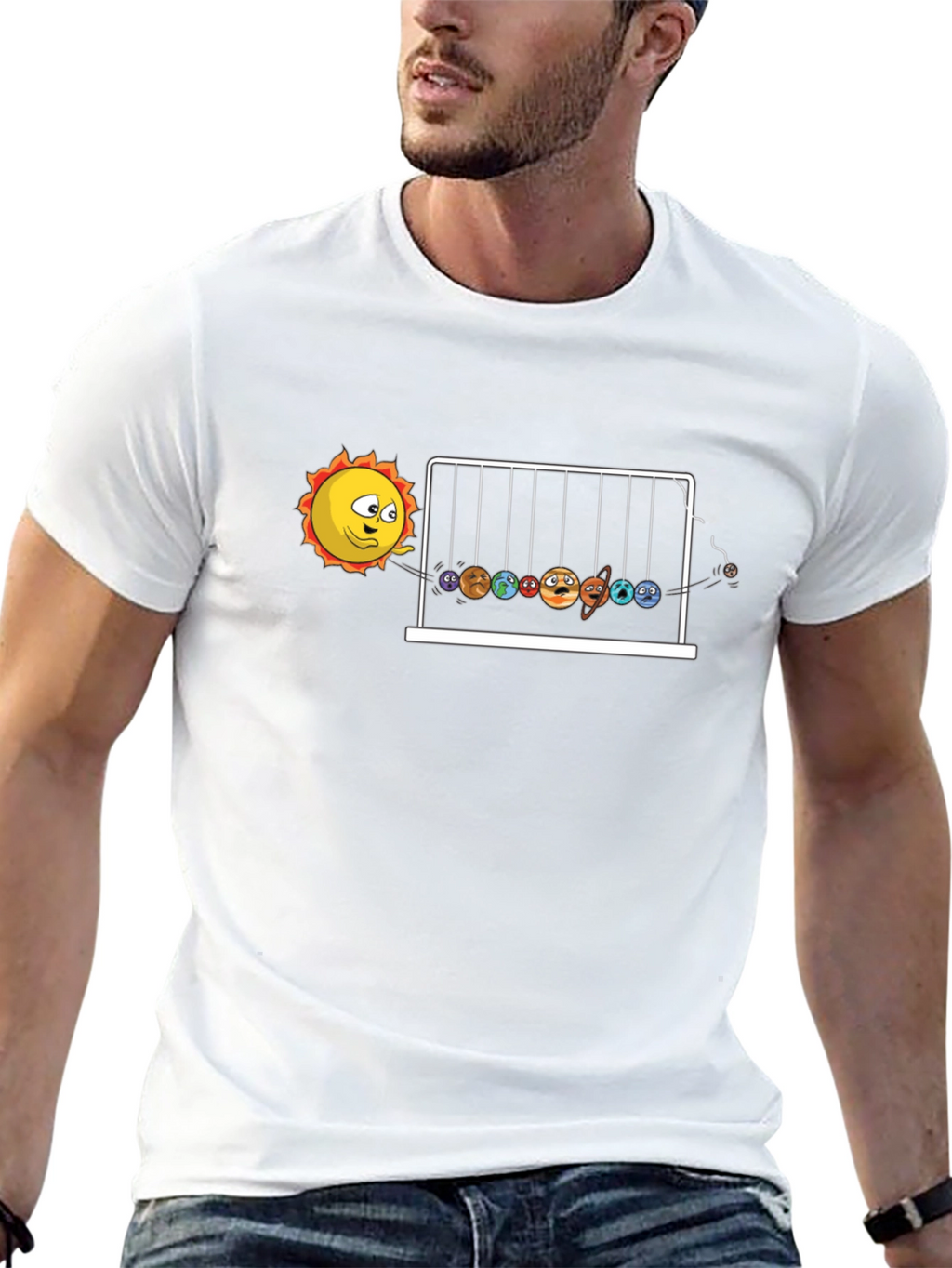 Planetary Newtons Cradle Graphic Tee