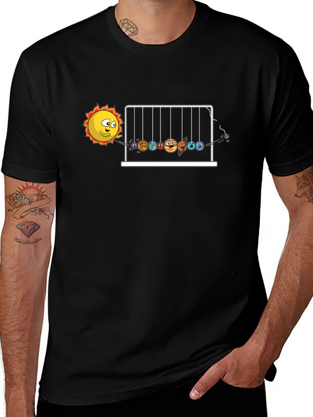 Planetary Newtons Cradle Graphic Tee