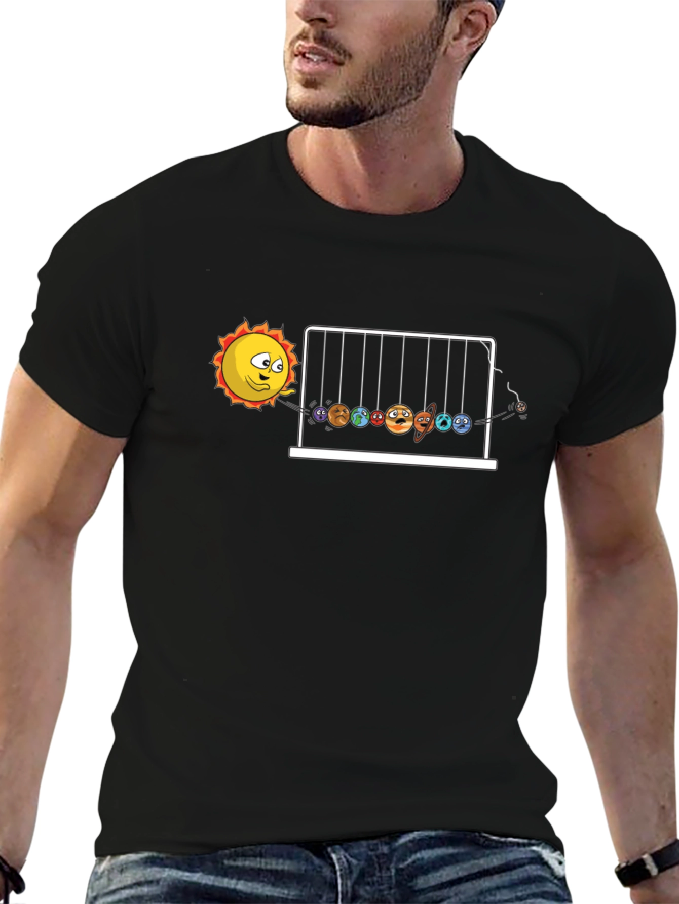 Planetary Newtons Cradle Graphic Tee