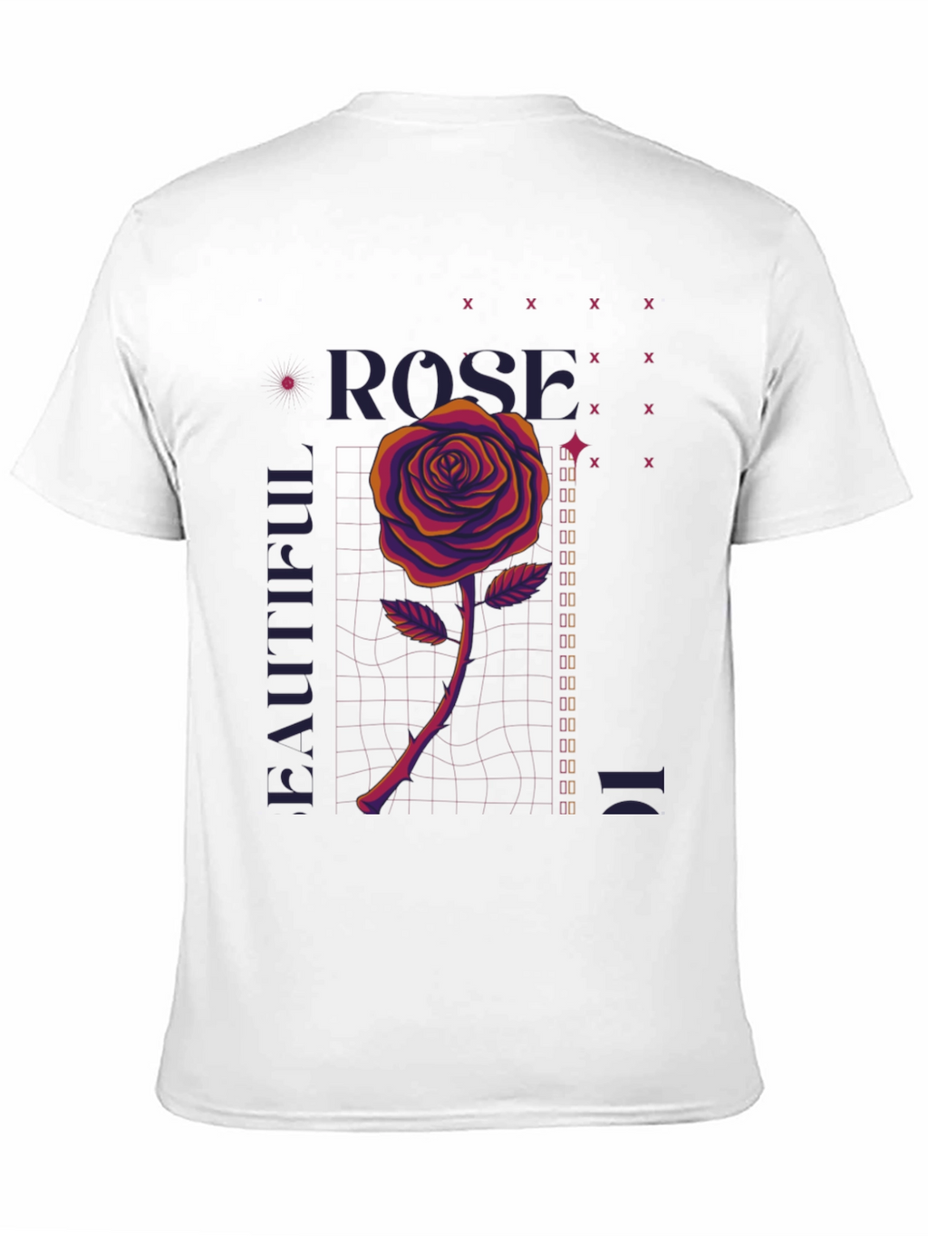 Rose Graphic Print Tee - Beautiful Design