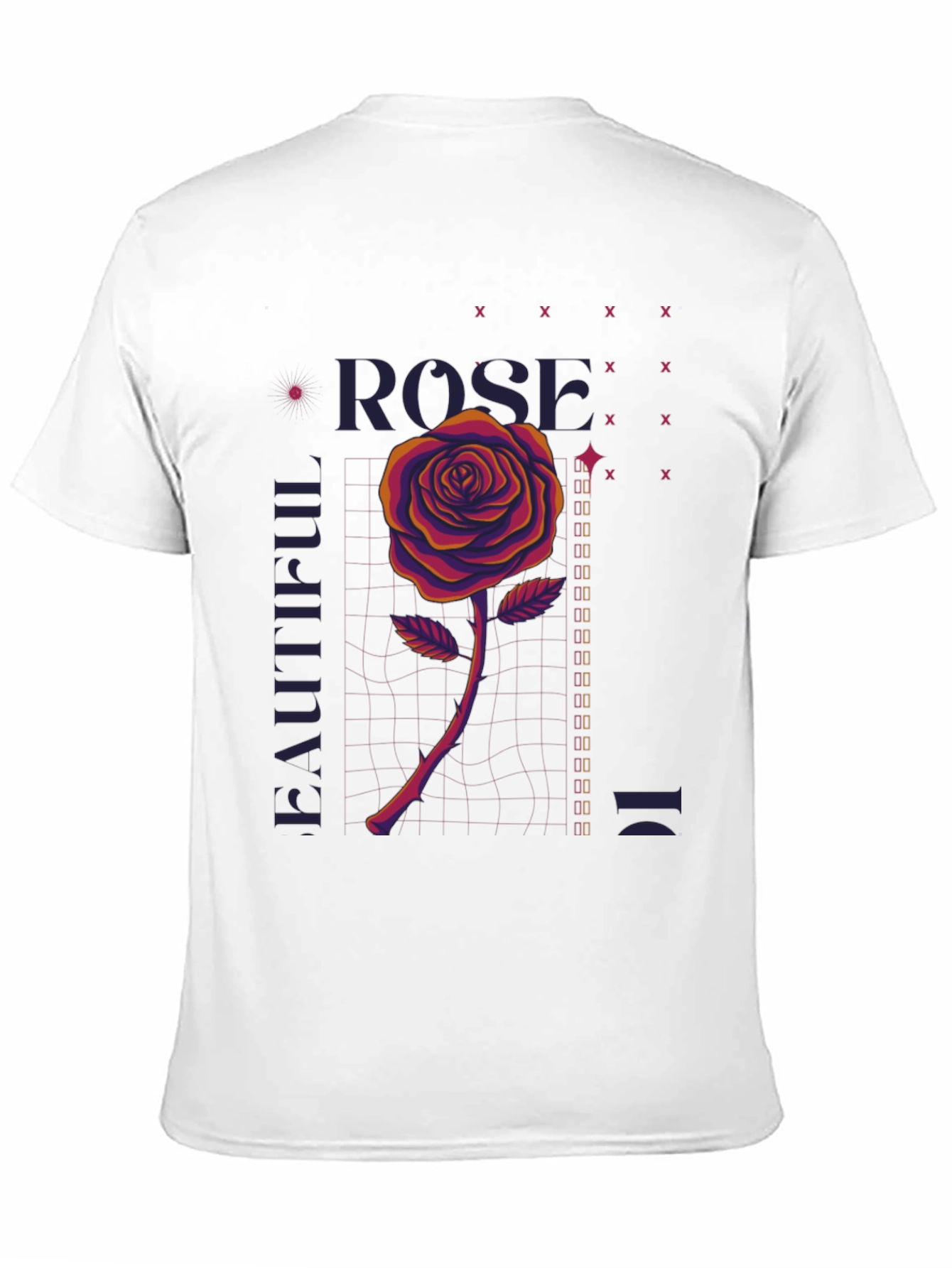 Rose Graphic Print Tee - Beautiful Design