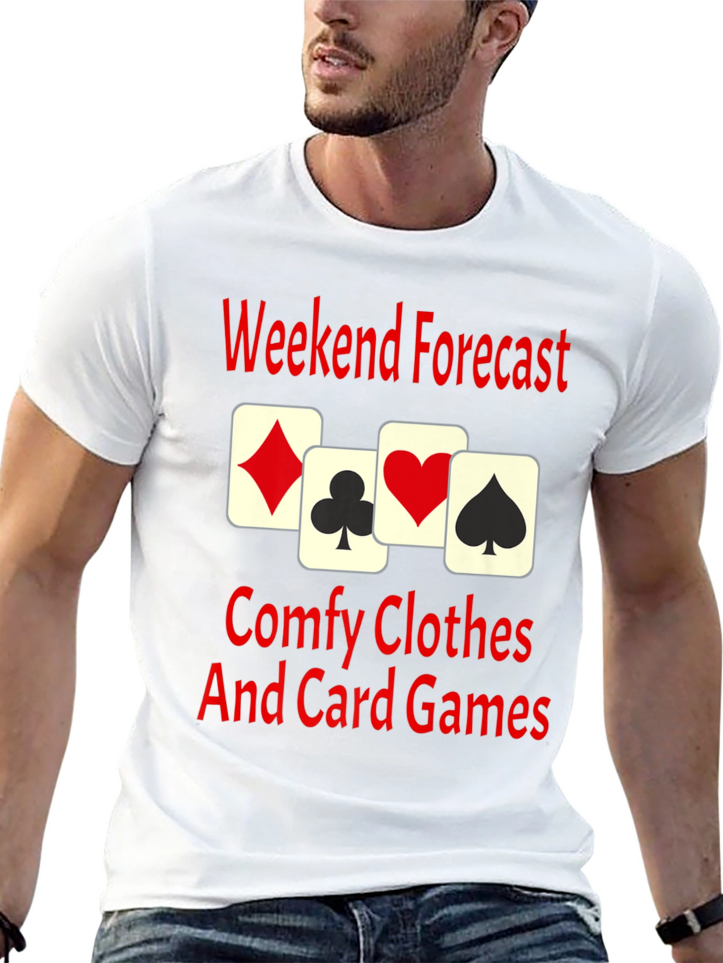 Weekend Forecast Card Games T-Shirt