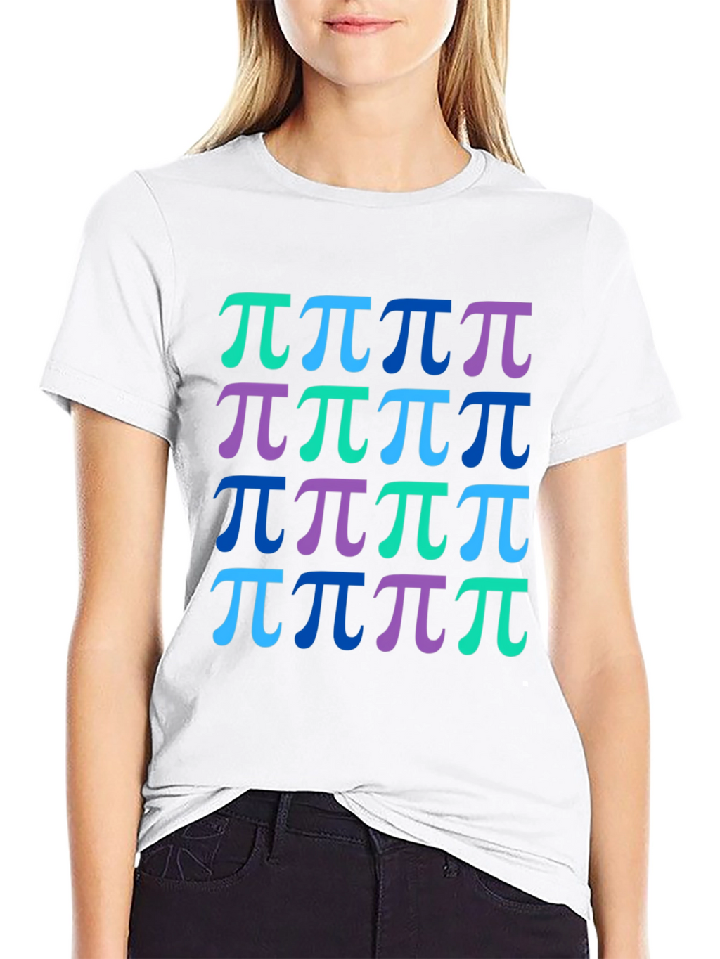Pi Symbol Pattern Graphic Tee