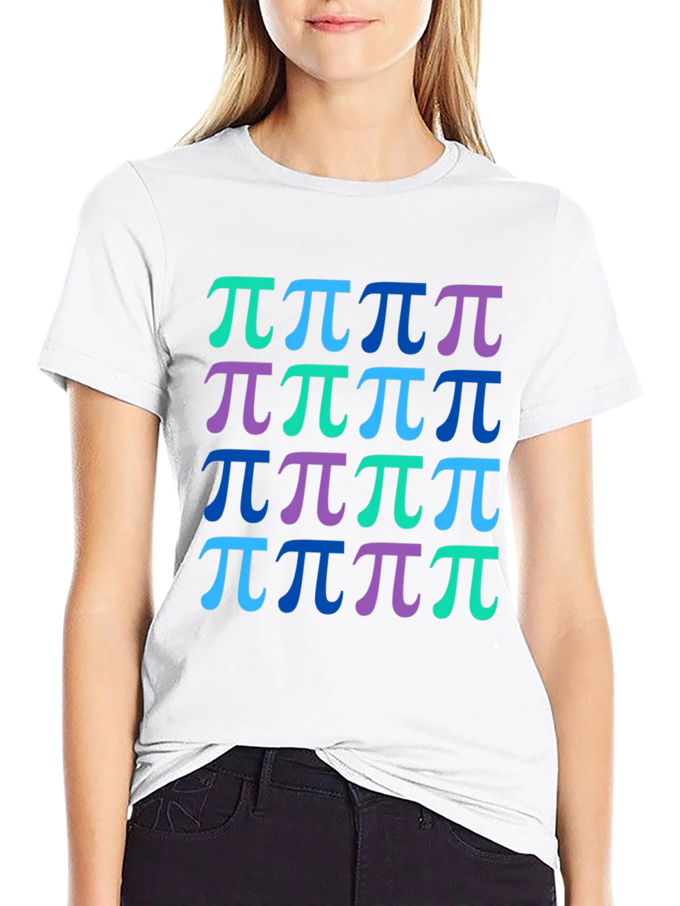 Pi Symbol Pattern Graphic Tee