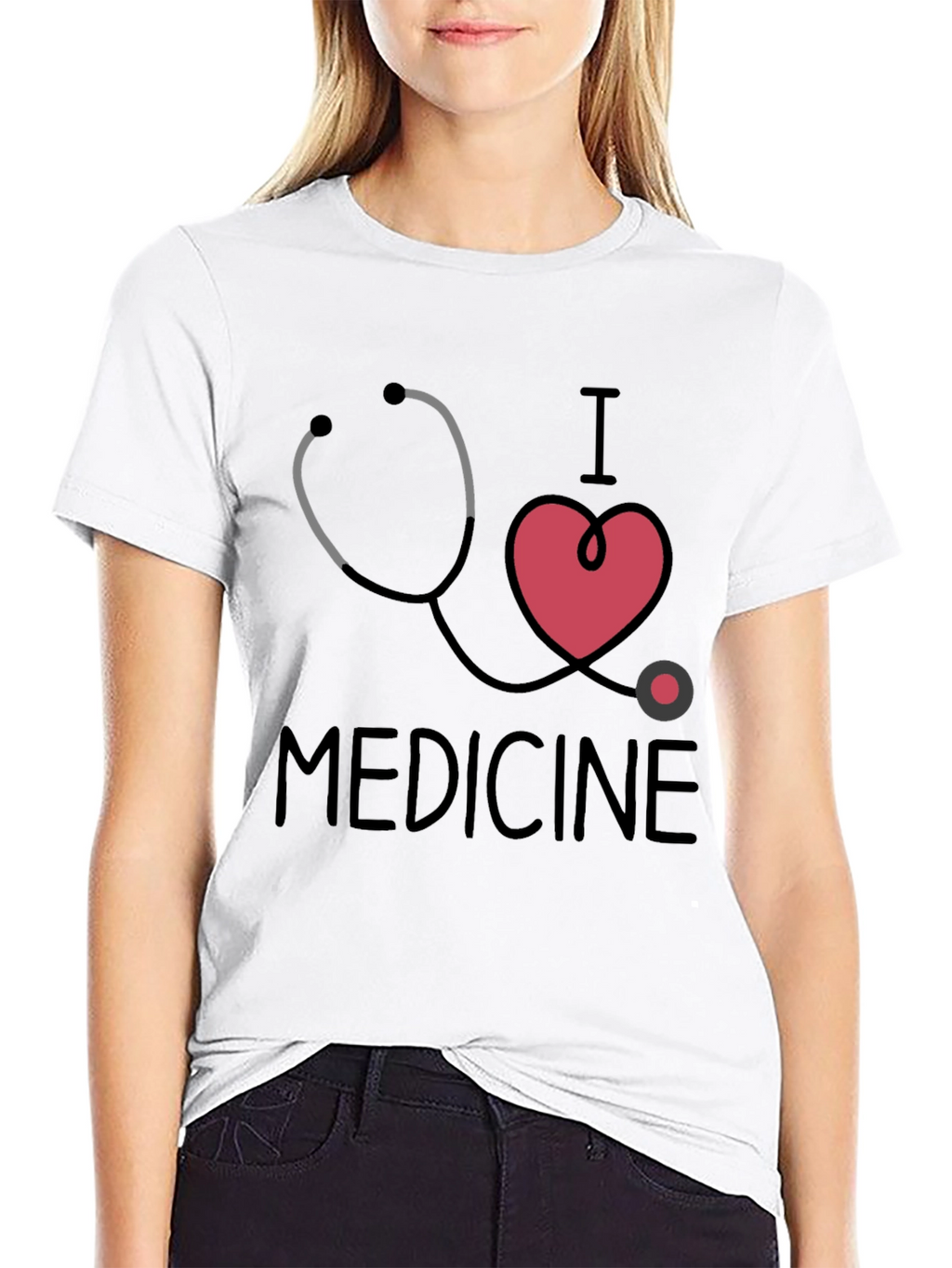 I Love Medicine Graphic T-Shirt - Black