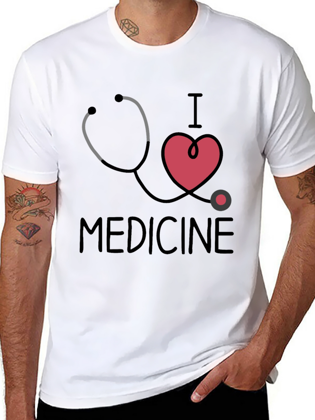 I Love Medicine Graphic T-Shirt - Black