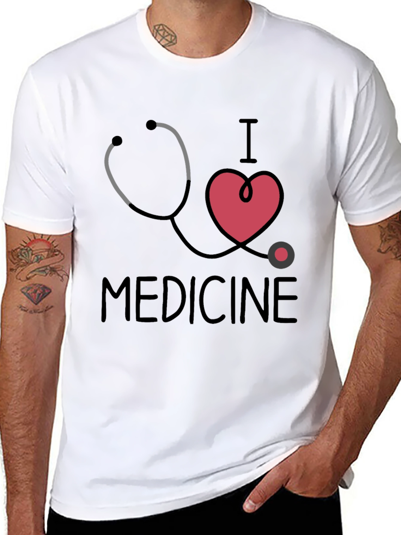 I Love Medicine Graphic T-Shirt - Black