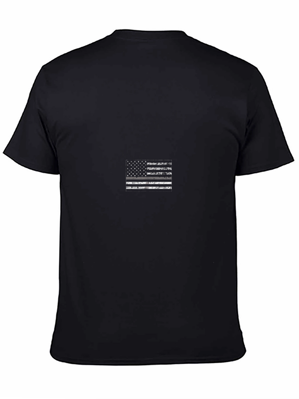 Black Thin Blue Line American Flag T-Shirt