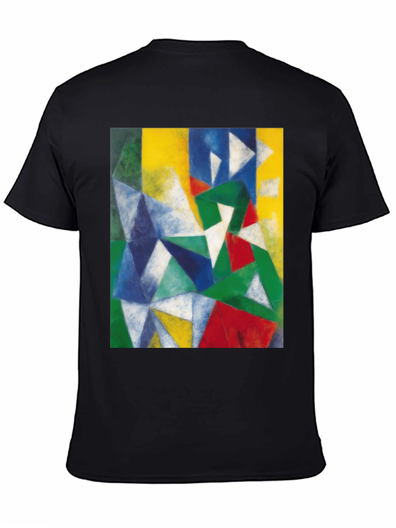 Geometric Art Print Black T-Shirt