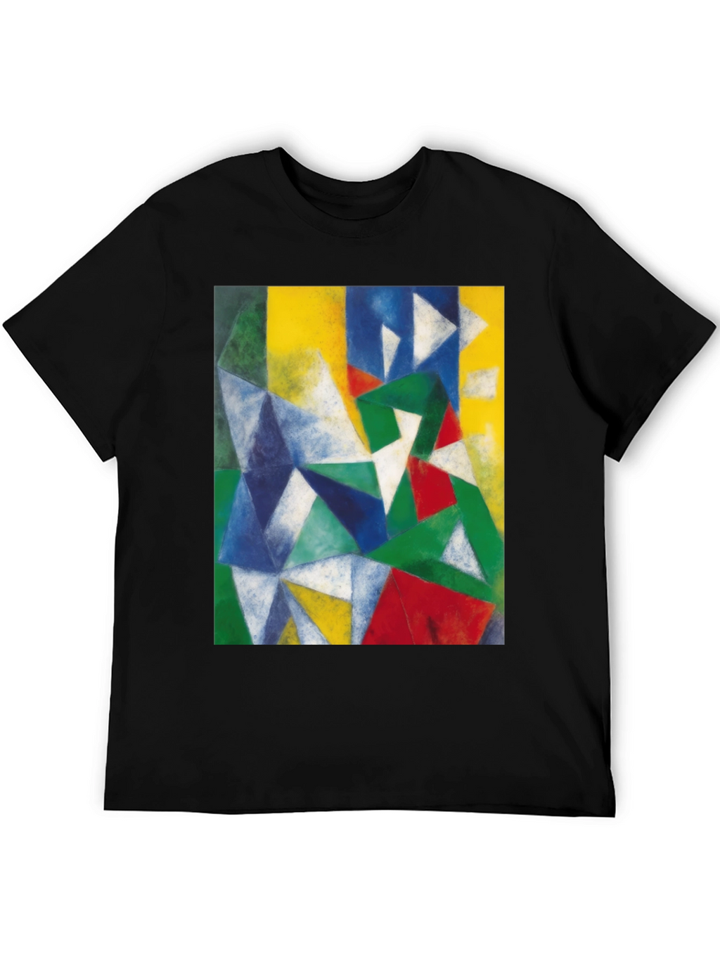 Geometric Art Print Black T-Shirt