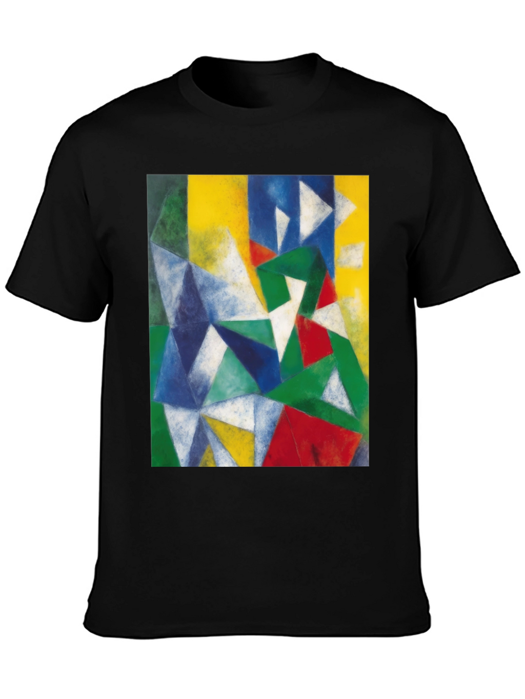 Geometric Art Print Black T-Shirt