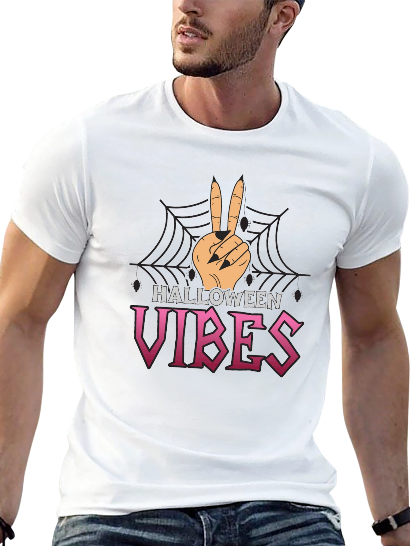 Halloween Vibes Peace Sign T-Shirt