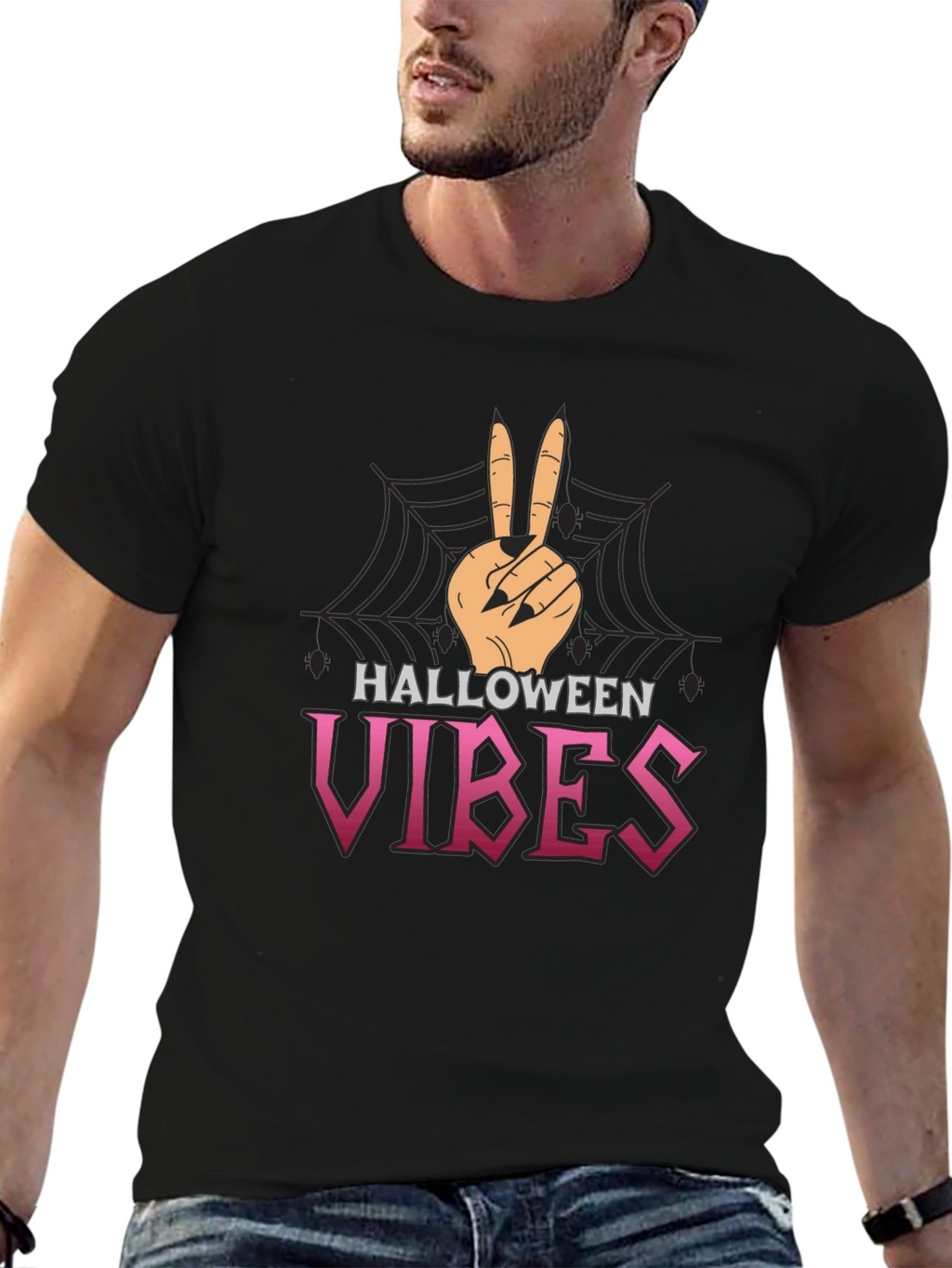 Halloween Vibes Peace Sign T-Shirt