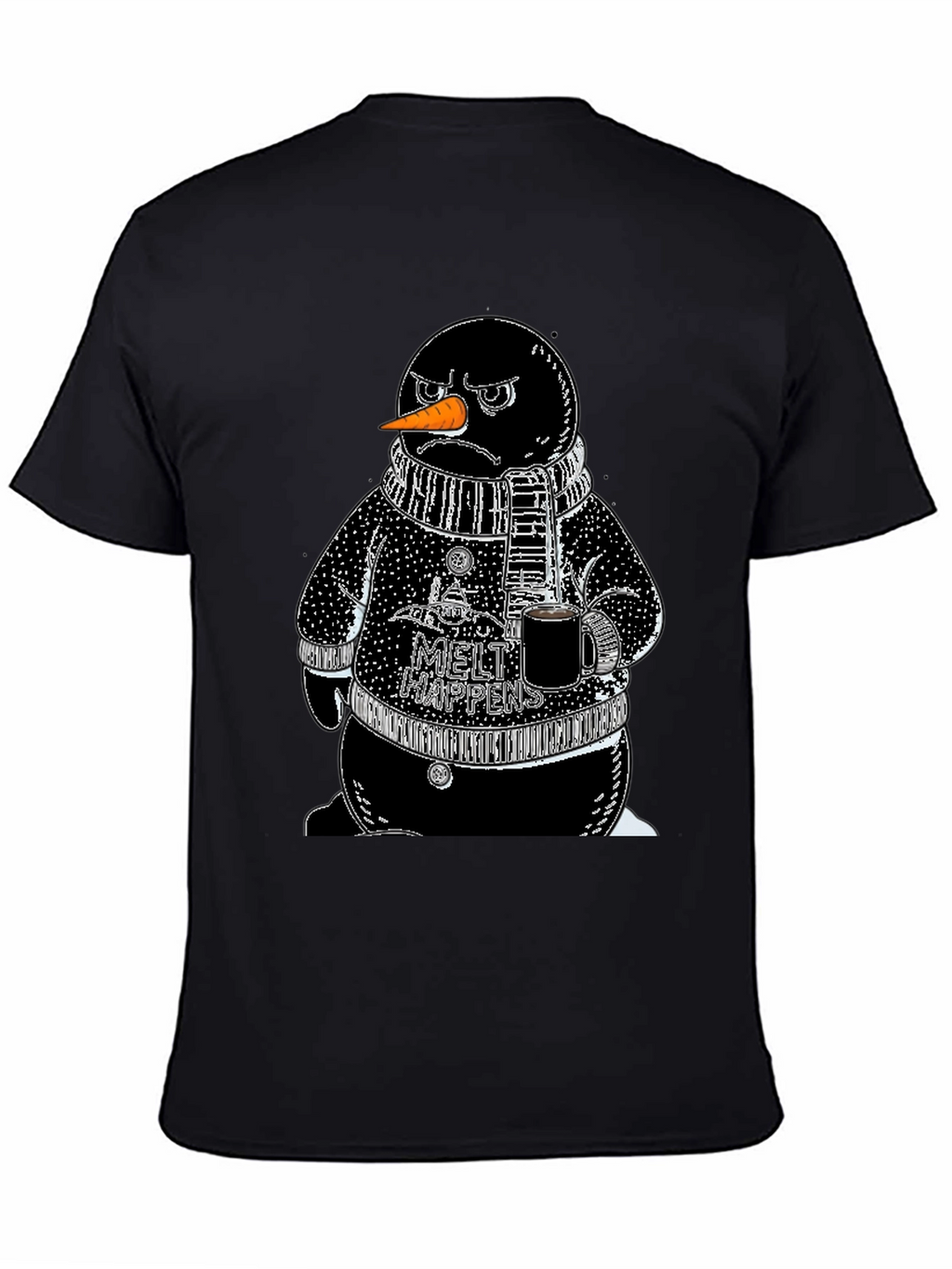 Grumpy Snowman Graphic Tee - Winter Style