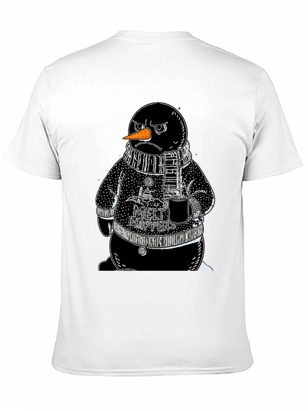 Grumpy Snowman Graphic Tee - Winter Style
