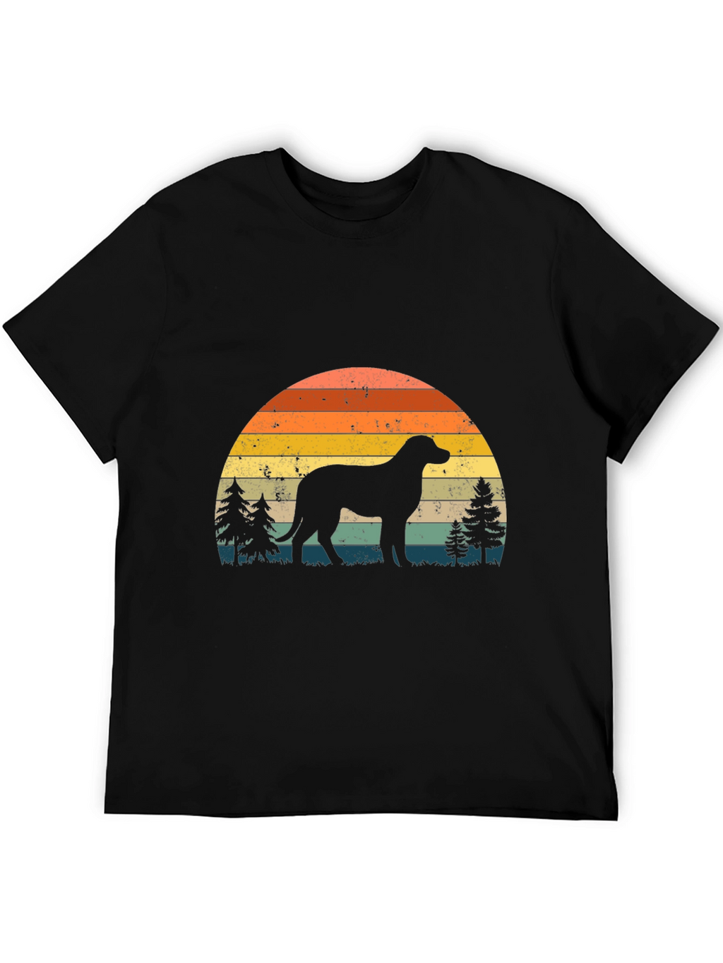 Retro Dog Silhouette Graphic Tee