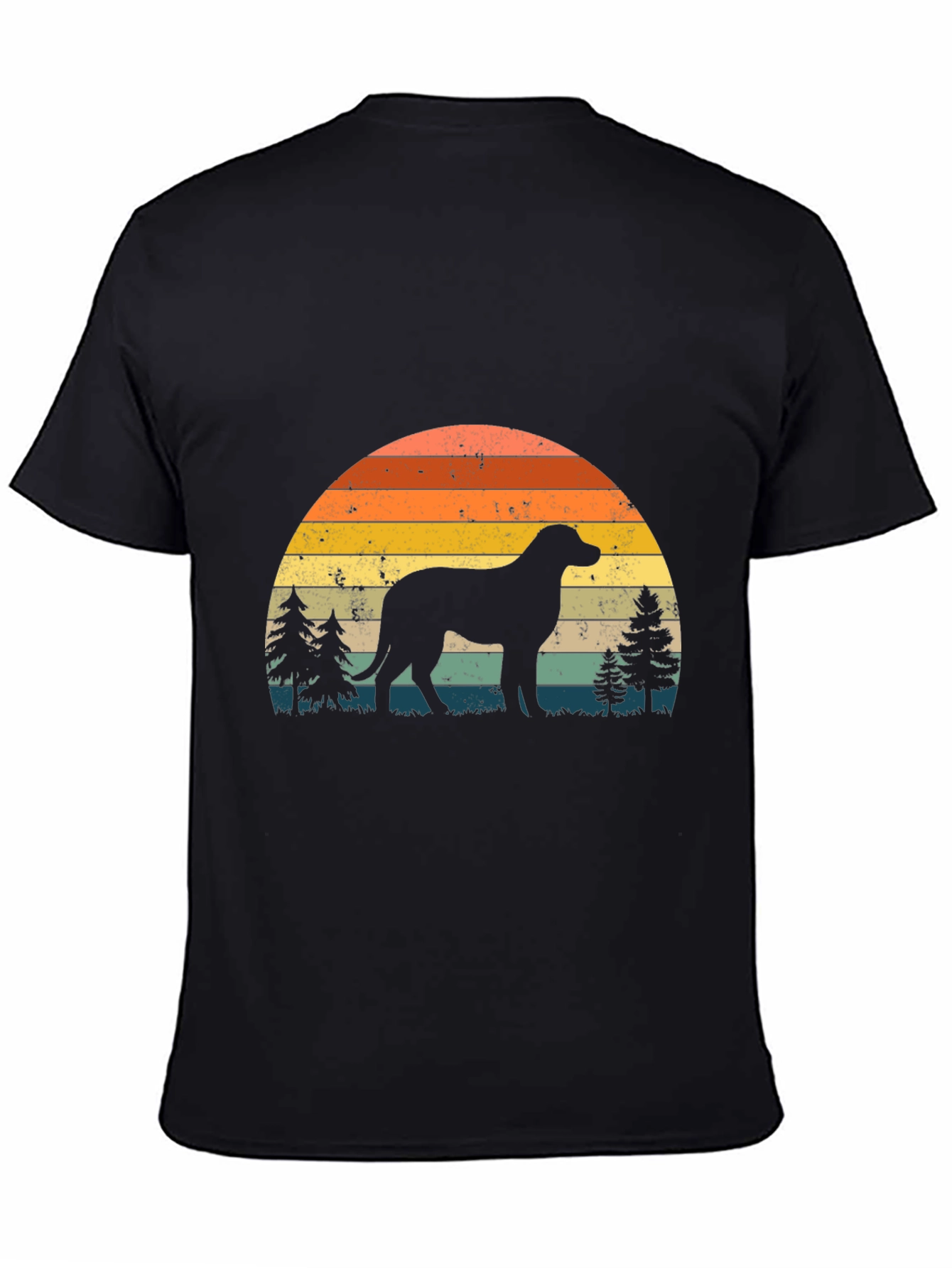 Retro Dog Silhouette Graphic Tee