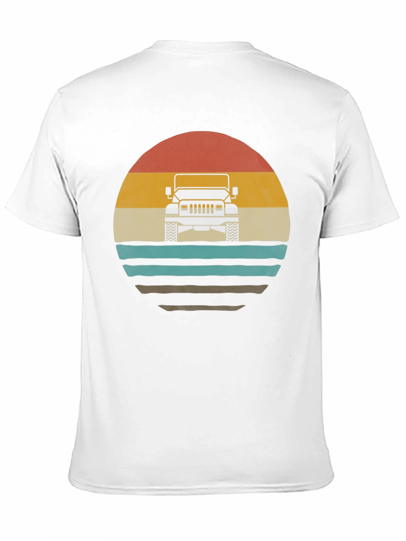 Retro Sunset Jeep T-Shirt - Classic Off-Road Style