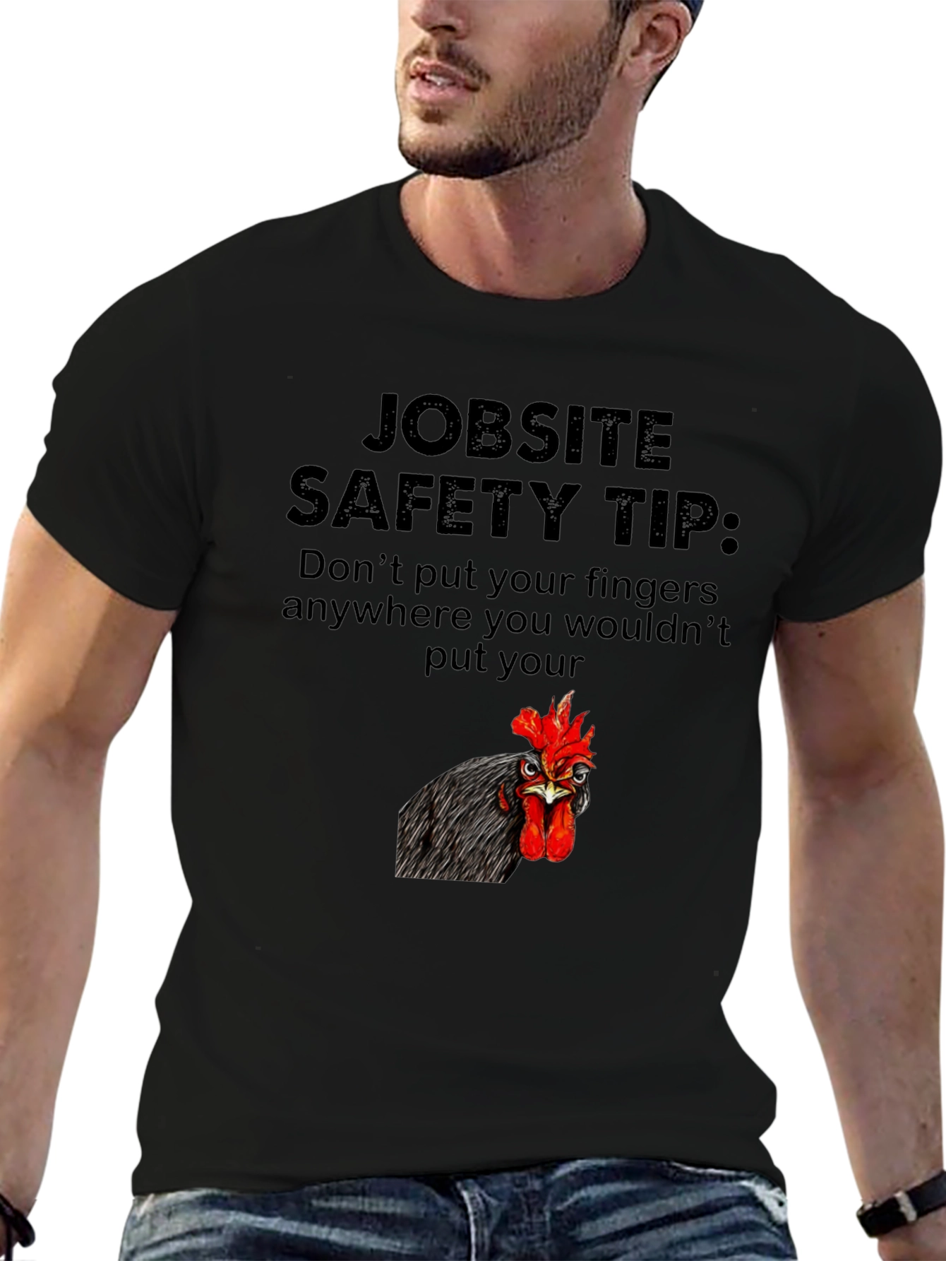 Jobsite Safety Tip Chicken Graphic Tee