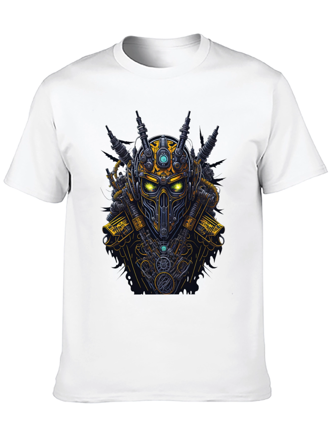 Steampunk Robot Graphic Tee - Black