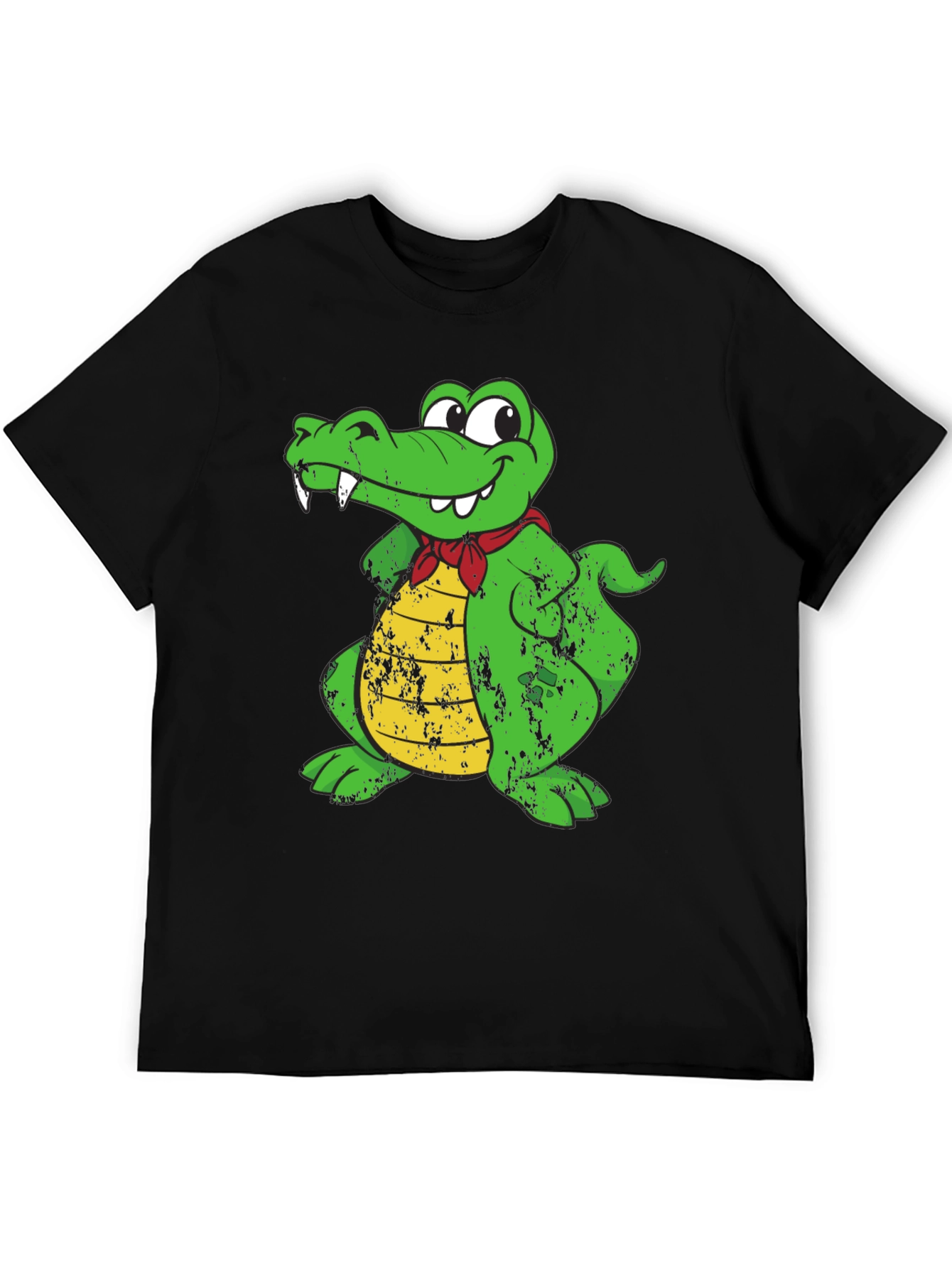 Funny Crocodile Cartoon Graphic Print T-Shirt