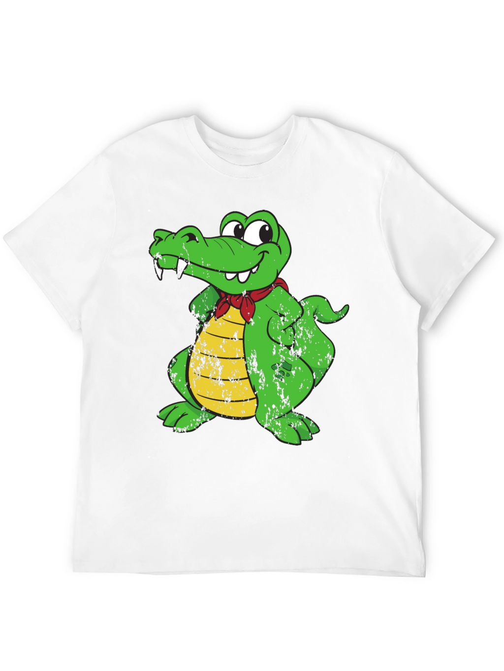 Funny Crocodile Cartoon Graphic Print T-Shirt