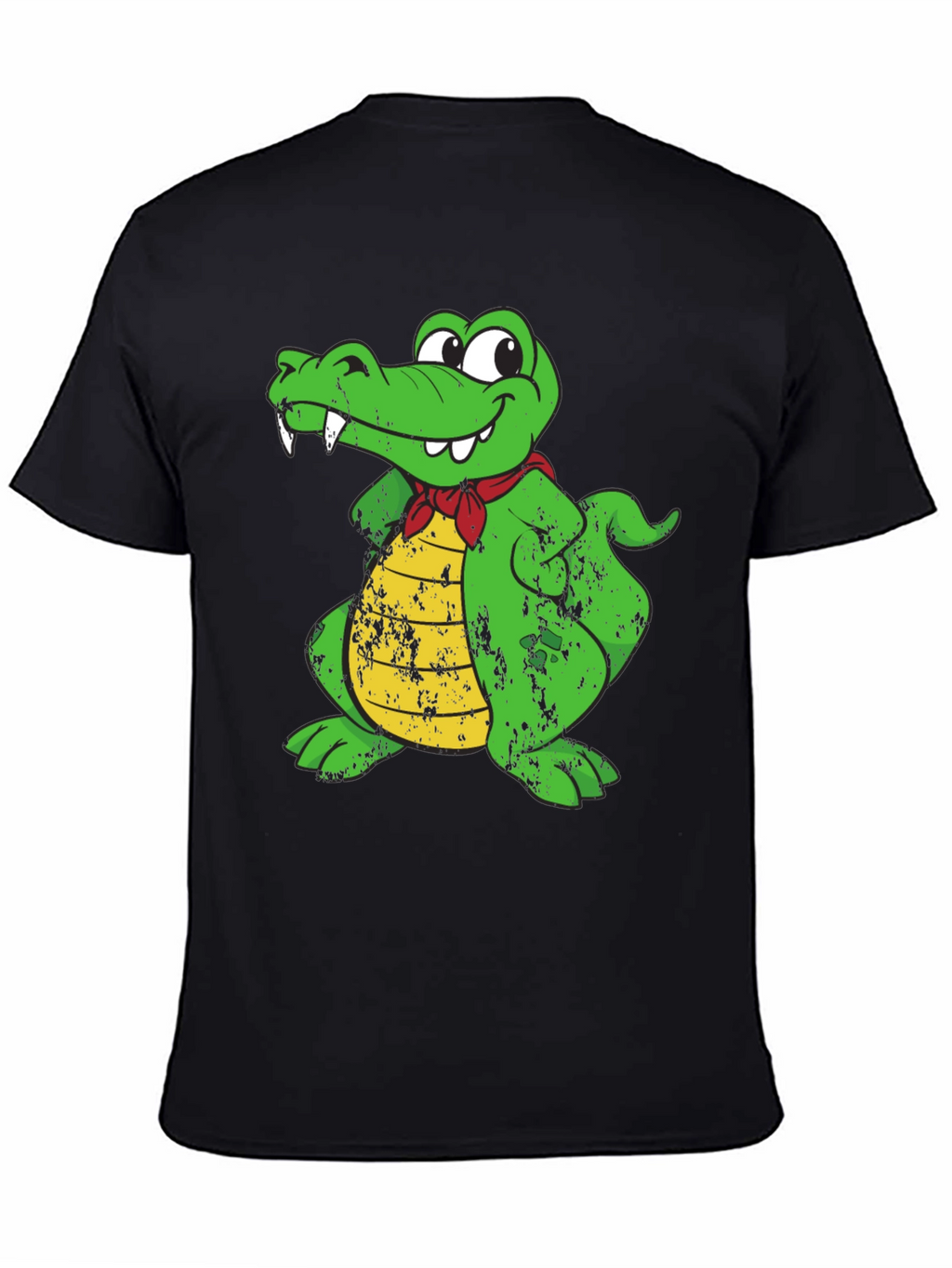 Funny Crocodile Cartoon Graphic Print T-Shirt