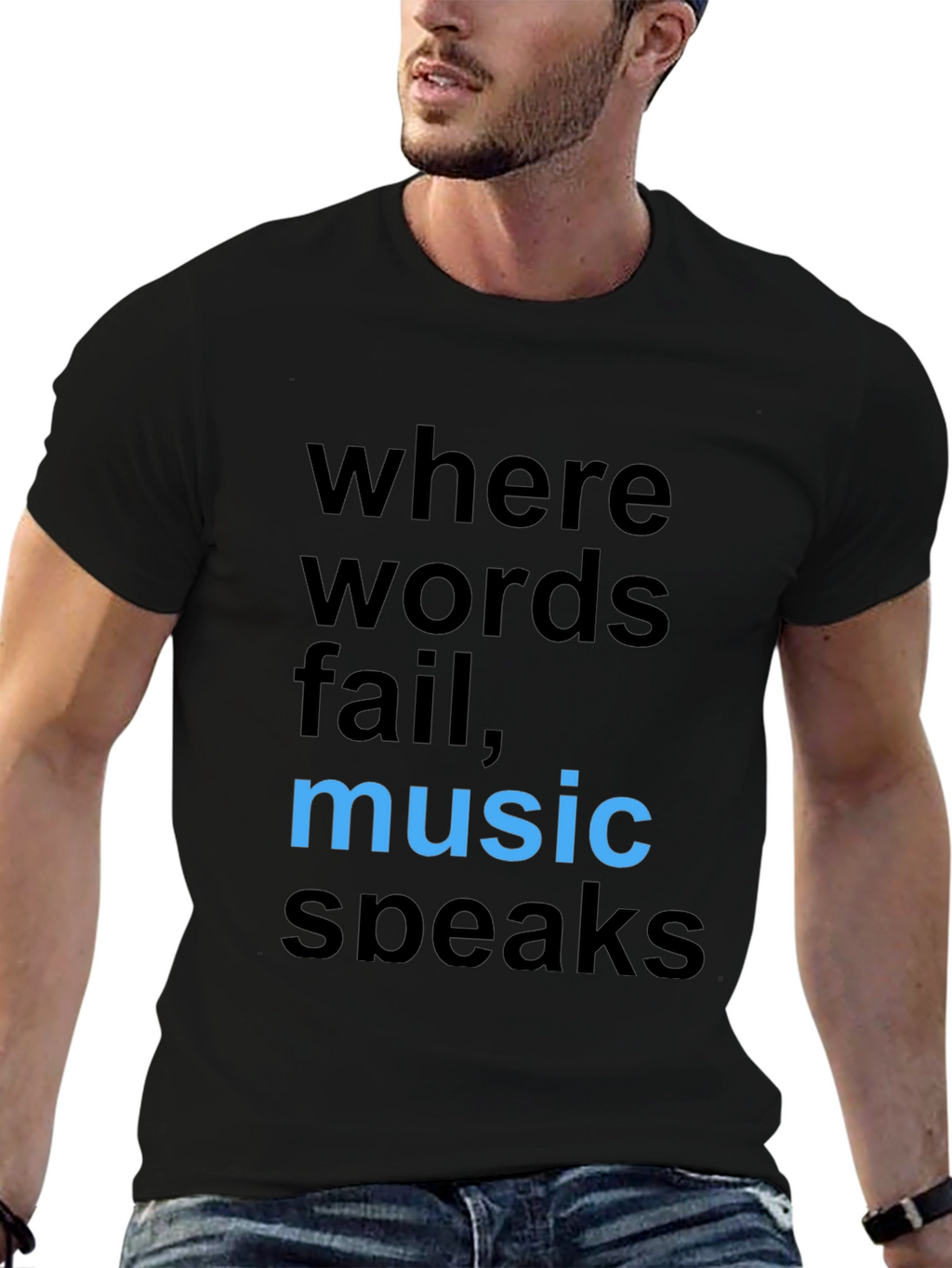 Music Speaks Graphic Tee - Stylish Cotton Comfort