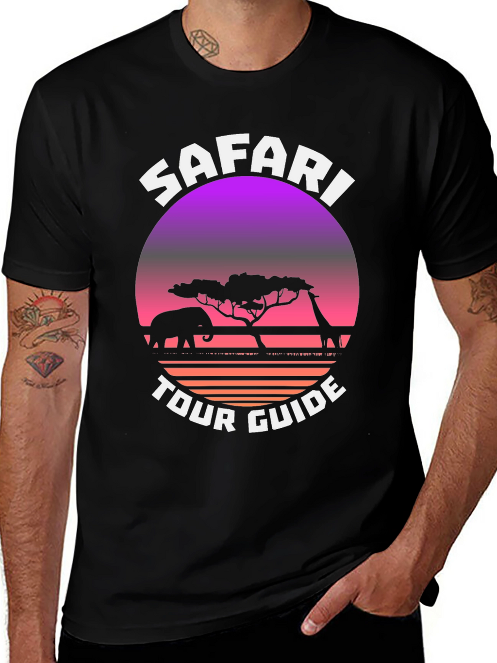 Safari Tour Guide Graphic T-Shirt