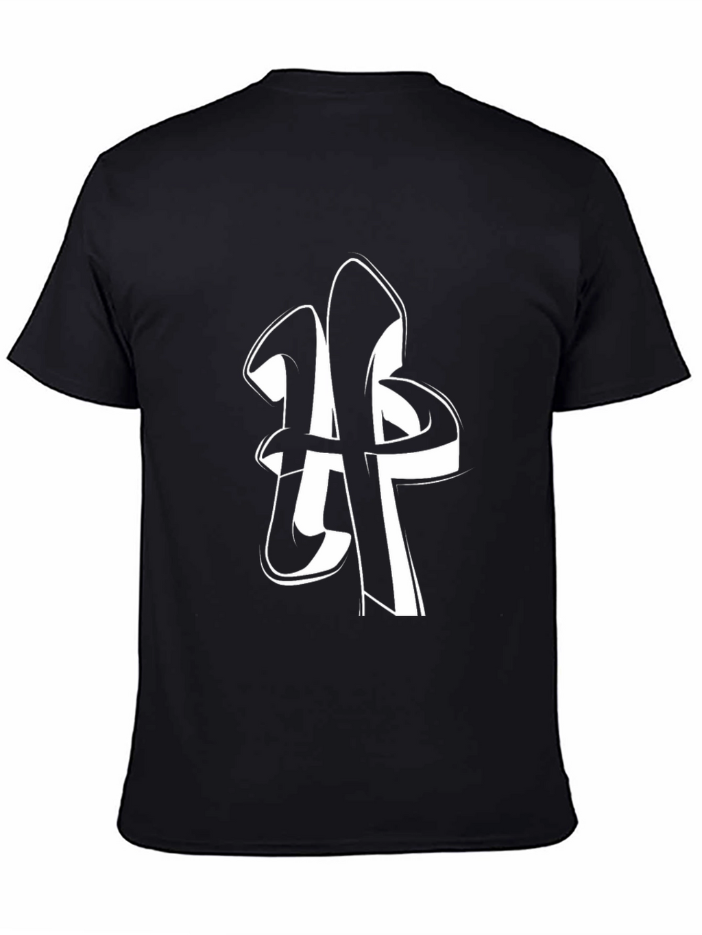 Modern Black T-Shirt with Abstract Graphic