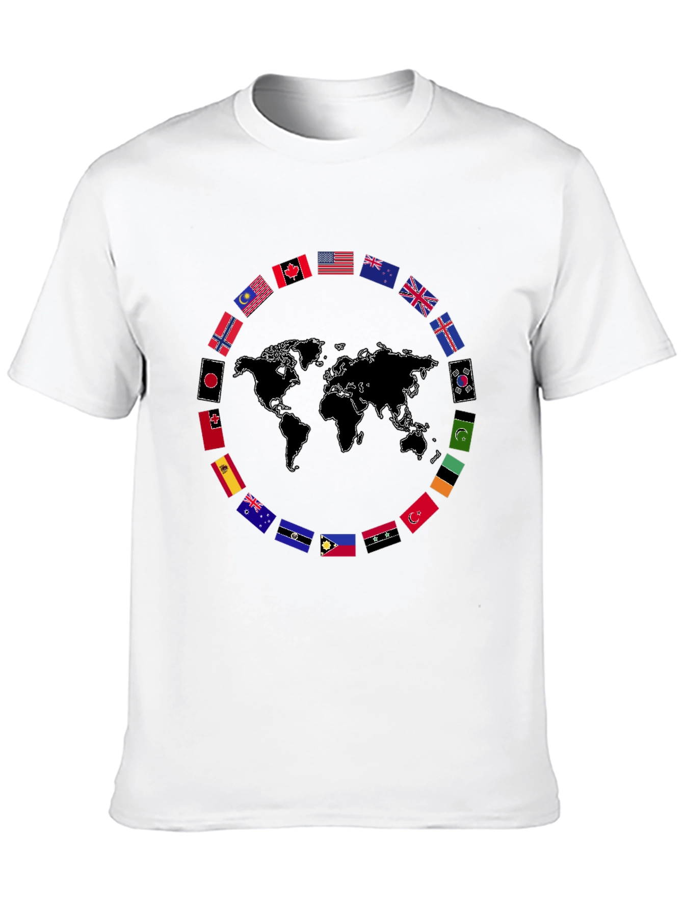 World Flags Graphic T-Shirt