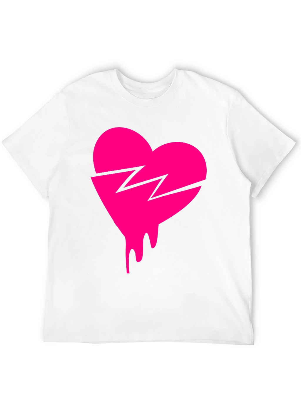 Broken Heart Drip Graphic Tee - Trendy Streetwear