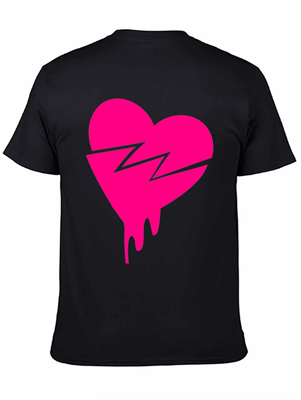 Broken Heart Drip Graphic Tee - Trendy Streetwear