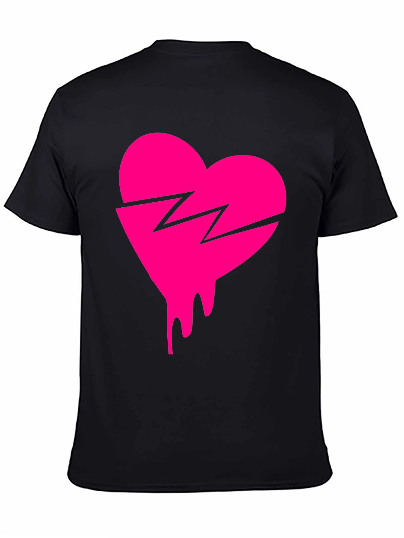 Broken Heart Drip Graphic Tee - Trendy Streetwear