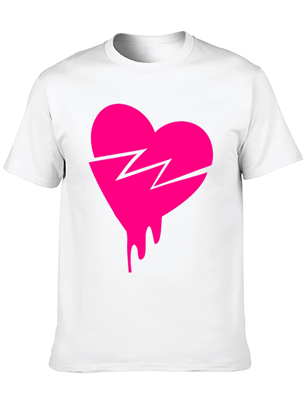 Broken Heart Drip Graphic Tee - Trendy Streetwear