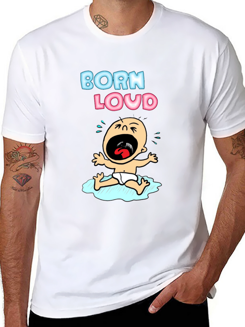 Born Loud Graphic T-Shirt - Black Cotton Tee
