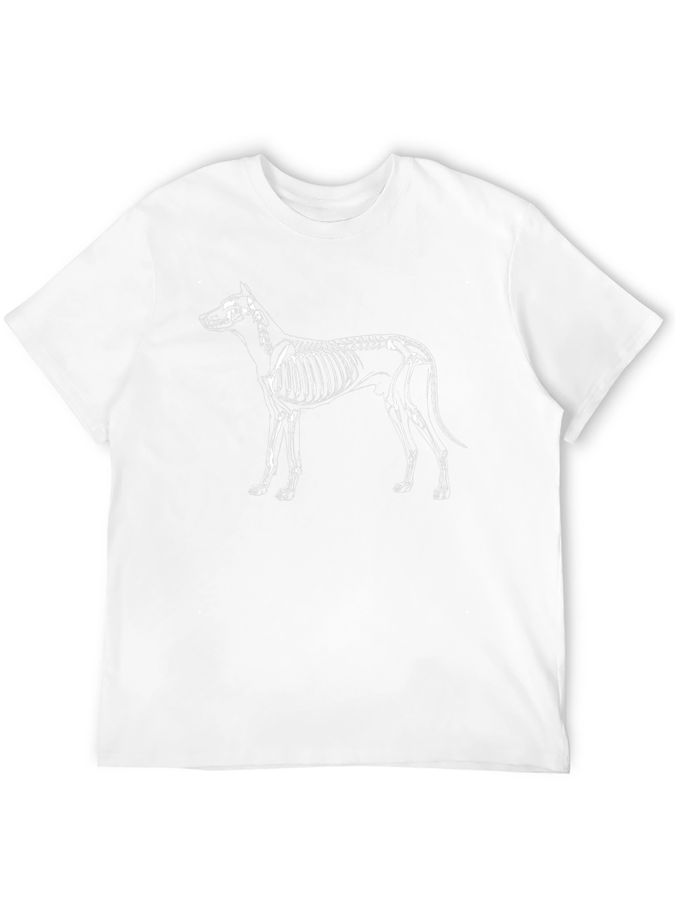 Dog Skeleton Graphic Tee - Black Cotton T-Shirt