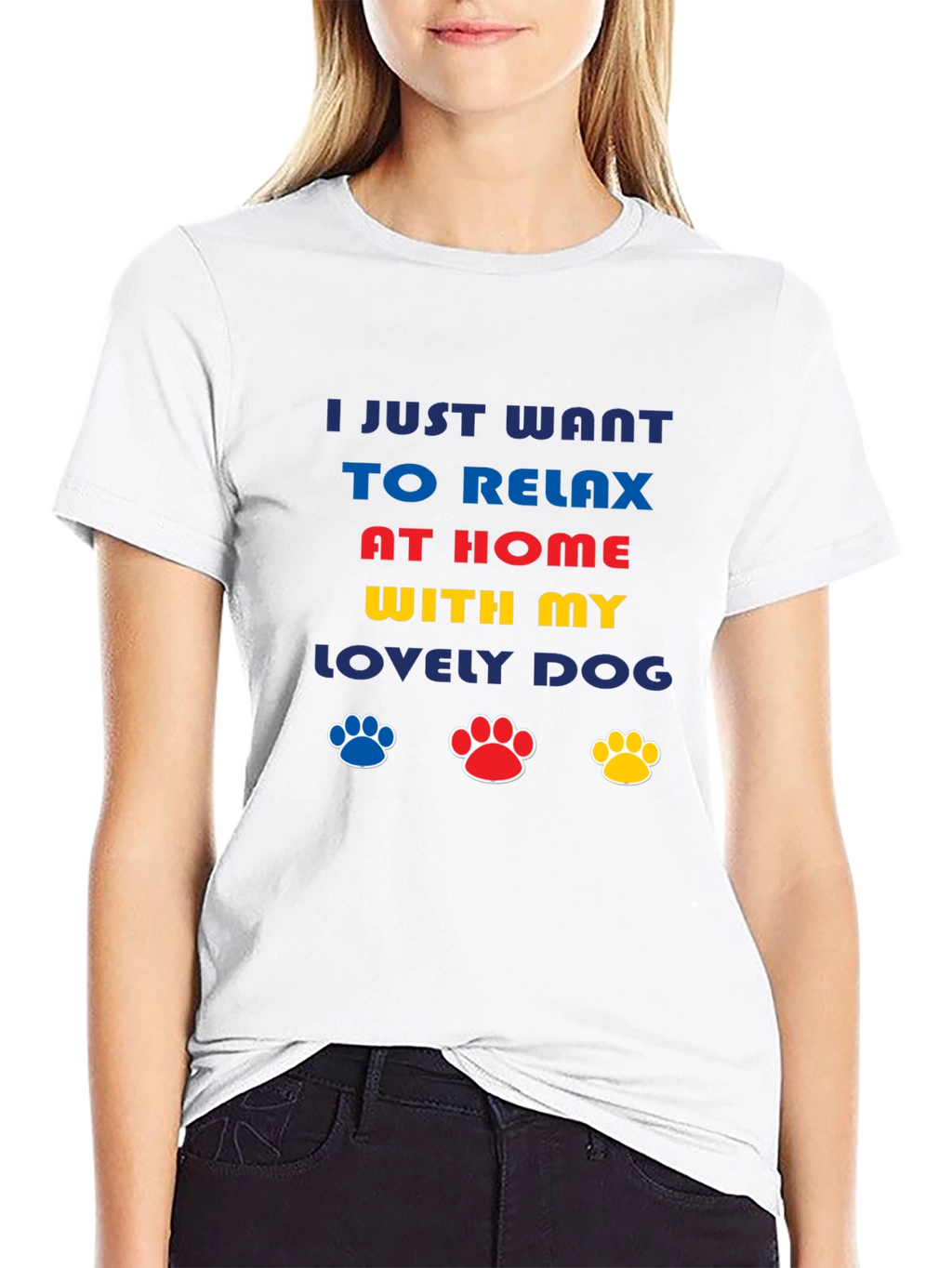 Relax at Home with My Dog Graphic Tee