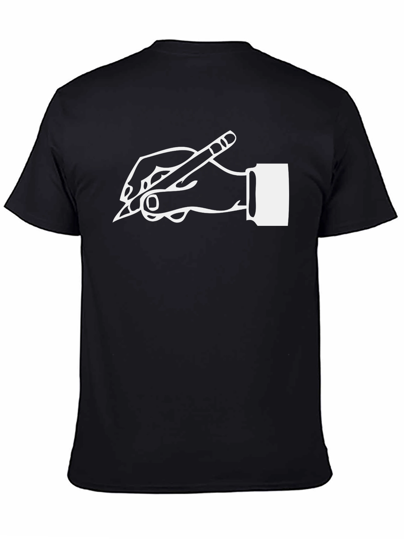 Creative Writer Graphic Tee - Hand Holding Pencil Design