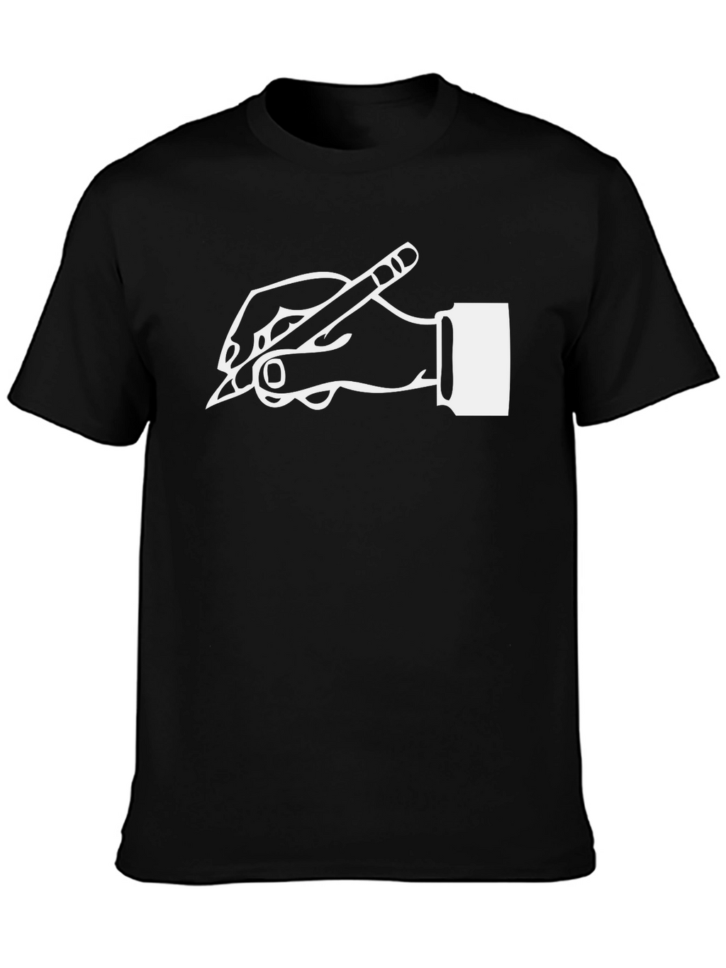Creative Writer Graphic Tee - Hand Holding Pencil Design